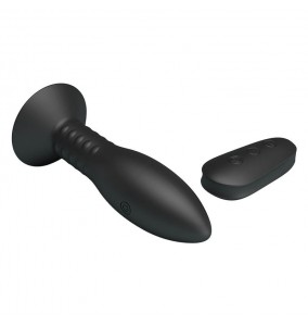 MR PLAY - Remote-Controlled Rotation Beads Anal Plug (Chargeable - Black)